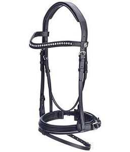 Black Comfortable & Durable Horse Tack Soft Padded Leather with Brass Hardware Easy to Use Halters - Product Image 3