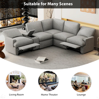 Canapé d'angle inclinable électrique Home cinéma canapé inclinable canapés sectionnels avec boîte de rangement