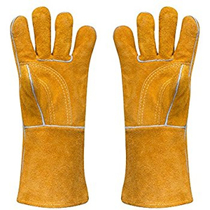 Gants de soudage Tig d'hiver sur mesure Gants de travail isolés en cuir de vache fendu avec protection de sécurité pour les travaux de soudage - Product Image 4