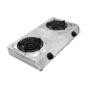 하이 퀄리티 휴대용 야외 더블 헤드 버너 스테인레스 스틸 상업용 가스 조리대 전자 점화 화염 보호 - Product Image 4