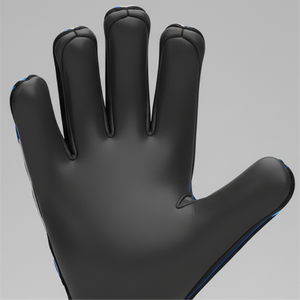 Elite goalkeeper gloves with <b>latex</b> grip, finger protection, and strong wrist support, crafted from PU & <b>rubber</b> for match play. - Product Image 3