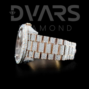 Montre Hip Hop de Luxe Faite à la Main avec Diamants VVS Moissanite, Acier Inoxydable, Cadran en Verre Analogique, Mouvement Mécanique Automatique - Product Image 2