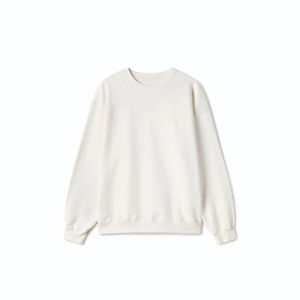 Vente en gros de sweatshirts à col ras du cou épais pour femmes, surdimensionnés, délavés rapidement, teints en couleur unie, style automne - Product Image 1