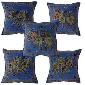 Ethnic Modern Square Cushion <b>Cover</b> Jute Suzani Embroidered <b>Sofa</b> <b>Pillow</b> Case for Home Hotel Party Decor; Housewarming Gift - Product Image 1
