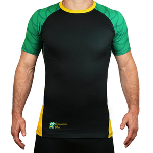 Combinaison de combat BJJ personnalisable à manches courtes en polyester spandex résistant à la compression pour les arts martiaux, couleur extensible, pour hommes - Product Image 1