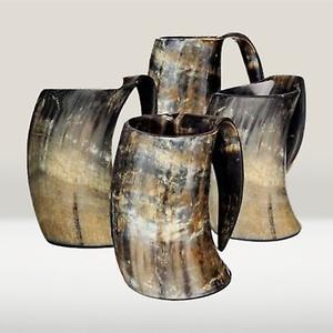 Tazas personalizadas Juego de tazas de cuerno vikingo hechas a mano | Personalizar opción de base de madera | Taza para beber medieval - Product Image 2