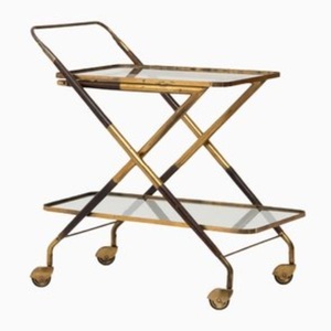 Hotel Restaurant <b>Furniture</b> Luxury Metal Table Kitchen Food Tea Coffee Serving Trolley Metal and Wood Table Trolley & Three Tier - Product Image 3