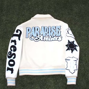 High Quality Custom Men's Varsity <b>Jackets</b> Winter Letterman <b>Leather</b> Sleeves Embroidery Manufacturer's High-End <b>Jackets</b> - Product Image 3