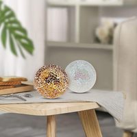 Boules de décoration de table minimalistes en mosaïque solide, centres de table, bols, vases, sphères, art déco écologique fait à la main, montage mural, Diwali