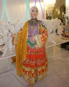 2025 nouveauté afghane pakistanaise fête de mariage porter des robes pour les femmes lourd brodé bohème Vintage robes disponibles - Product Image 5