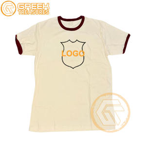 Camiseta bordada de lana de algodón Alpha de alta calidad, ropa de hermandad de hombres Psi personalizada, suavidad transpirable de gran tamaño - Product Image 1