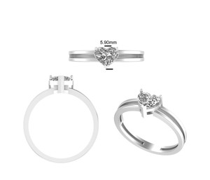 Luxurious Customized <b>Stainless</b> <b>Steel</b> Women's Trendy IGI Certified Moissanite Diamond Wedding Band - Product Image 1