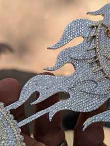 Pendentif Moissanite Vvs personnalisé Iced Out Testeur de diamants Style Hip Hop Diamant Vvs taille émeraude - Product Image 2