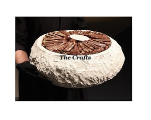 Bol à chocolat en aluminium de qualité supérieure en couleur beige, vaisselle de restaurant, bol de service décoratif à vendre - Product Image 1