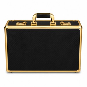 Mallette de rangement pour accessoires de barbier professionnel doré Boîte à outils en aluminium avec serrure à mot de passe - Product Image 1