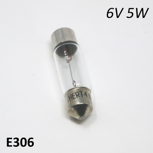 Bombilla torpedo festoon de 6V 5W para luz trasera Lambretta LI S1 + S2 + TV1 + TV2 - Product Image 1