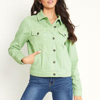 Chaqueta de mezclilla acolchada de moda para mujer, top corto informal con estampado para primavera, otoño e invierno, estilo urbano.