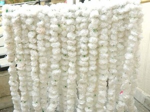 ของตกแต่งงานแต่งงานแบบอินเดียเชือกมัดดอกดาวเรืองสีขาวสำหรับประดับตกแต่งแบบแขวนสำหรับตกแต่งของ nikha - Product Image 2