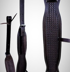 สายรัดหนังคุณภาพพรีเมี่ยมสำหรับการขี่ม้าพร้อมเบาะนุ่มหัวเข็มขัดลูกกลิ้งเส้นรอบวงม้า - Product Image 1