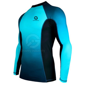 Best Selling Customizable High Quality Breathable Quick Dry Spandex/Polyester Men's <b>Long</b> <b>Sleeve</b> Rash Guard in Stock Low Price - Product Image 4