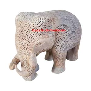 Produit incurvé à la main Super spécial Design fantaisie stéatite sculpture Statue d'animal avec forme d'éléphant pour la décoration de la maison article cadeau - Product Image 1