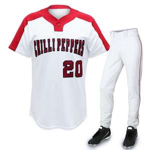 Uniforme de baseball pour homme sur mesure OEM, séchage rapide, respirant, évacuation de l'humidité, design brodé, tenue de football, ajustement confortable pour joueur - Product Image 1