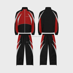 ชุดวอร์มสองชิ้นสำหรับผู้ชายชุดวอร์มทรงแบ็กกี้แบบเรียบใส่ได้ทั้งชายและหญิงขนาดพิเศษออกแบบได้ตามที่ต้องการ - Product Image 1