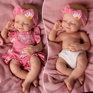 Babeside Cookie 12'' Realistische Silikon-Reborn-Babypuppe Mädchen Neugeborenes Schlafendes Kleinkind Vollkörper Weiches Mode-Modell Spielzeug Geschenk - Product Image 2