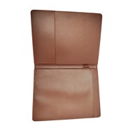 Porte-documents professionnel personnalisé avec logo, en cuir véritable souple et durable, grande capacité, portable