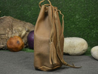 Bolsa de cuero marrón oscuro con estampado de logotipo personalizado de alta calidad, bolsa para objetos de valor de Golf, bolsa para camiseta