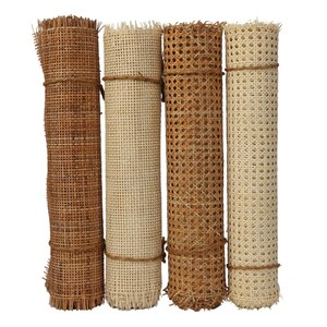 Natural bleached unbleached rattan cane webbing rolls rattan mesh for furniture making from Vietnam supplier