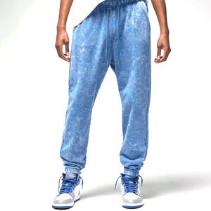 Joggers de lona desgastada de alta calidad vintage, secado rápido, transpirable, ropa deportiva informal y de peso pesado - Product Image 1