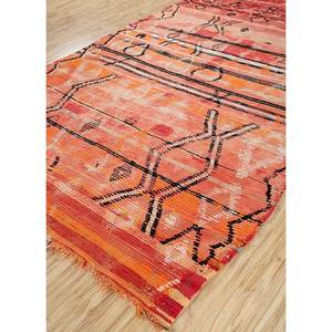 Alfombras de Lana Anudadas a Mano Nuray en Rojo y Naranja, Estilo Boho Geométrico y Abstracto para el Hogar, Sala de Estar, Dormitorio y Pasillo-Pae-4528 - Product Image 2