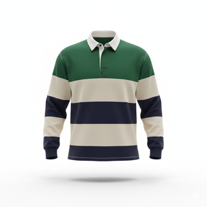 Hombres Color Block Rugby Camisa Manga Larga Polo Casual Streetwear Pullover Top - Product Image 3