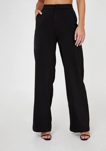 Pantalon droit décontracté pour femme avec taille élastique Printemps Saison Vêtements de bureau en coton mélangé-Coupe skinny S/M/L - Product Image 6