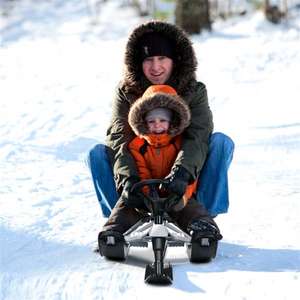Regalo de Navidad, Trineo de Nieve, Tamaño 44x20x16 Pulgadas, 13 Libras, Ligero, Diversión Interactiva para Padres e Hijos, Negro - Product Image 5