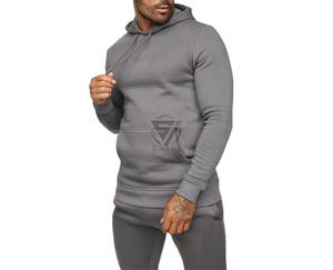 กางเกงวอร์มผู้ชายสีพื้นสไตล์สตรีทแวร์สีน้ำเงิน ผ้าคอตตอนผสมโพลีเอสเตอร์ ระบายอากาศได้ดี ยืดหยุ่น มีกระเป๋า  สามารถสั่งทำได้ - Product Image 4