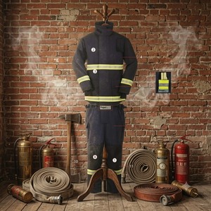 CE-Zertifizierte Professionelle Feuerwehrschutzkleidung Hochbelastbare Feuerwehr-Einsatzausrüstung Hitzebeständige Feuerwehrmann-Rettungsuniform - Product Image 1