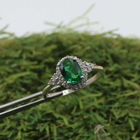 Bagues de fiançailles en argent sterling de style vintage avec pierres de laboratoire, bijoux indiens faits à la main pour femmes - Lot en gros disponible