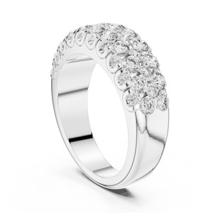Wide Pave Band Moissanite <b>Ring</b> 925 Sterling Silver Bridal Fine Jewelry Wholesale Eternity <b>Stacking</b> U Cut - Product Image 2