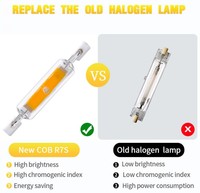 Coning Light CN3062 LED R7S COB Ampoule Tube en verre 20w 10W 5W 78mm 118 Mm 189mm Double extrémité Dimmable Blanc 2700-6500K Globe