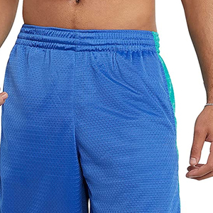 Pantalones cortos de malla estampados con logotipo personalizado para hombre al por mayor, ropa deportiva y de gimnasio para correr, pantalones cortos de malla lisos teñidos en blanco - Product Image 4