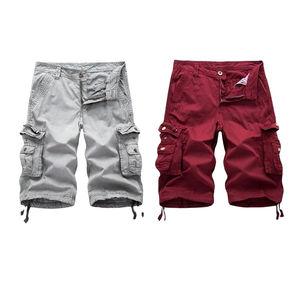 กางเกงขาสั้นระบายอากาศน้ำหนักเบาลำลองของผู้ชายกางเกงขาสั้นคาร์โก้แบบหลายกระเป๋าสำหรับฤดูร้อน - Product Image 2