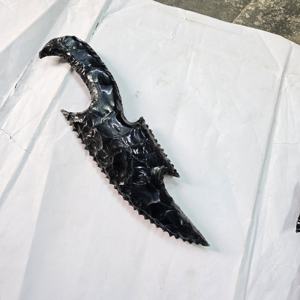 Cuchillo Antiguo de Obsidiana Negra Hecho a Mano, Hoja de Daga, Arma de Cristal Hecha a Mano, Herramienta de Protección Espiritual, Decoración, Regalo - Product Image 4