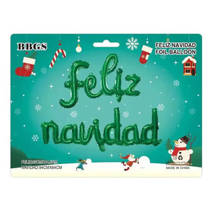 Set de Globos Metálicos con Letrero de Feliz Navidad - Colores Surtidos - Product Image 2