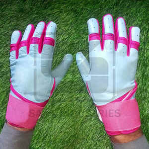 Gants de frappe de baseball en cuir de vachette véritable de haute qualité pour les jeunes et les adultes gants de frappeur antidérapants robustes - Product Image 5