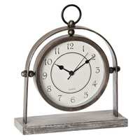 Horloge de table analogique de table en métal classique de forme de conception de pomme numérique romaine pour la décoration de chambre d'enfants