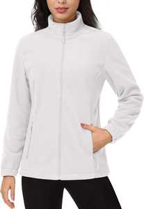 Vêtement d'extérieur en polaire polaire pour femmes en gros, pull à fermeture éclair intégrale respirant et à séchage rapide, poche décontractée, veste en polaire sherpa pour l'extérieur - Product Image 2