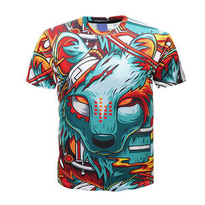 เสื้อยืด100% พิมพ์ลายโพลีเอสเตอร์แบบแห้งเร็วแบบกำหนดเองเสื้อยืดสำหรับวิ่งกีฬาแขนแร็กแลน - Product Image 4