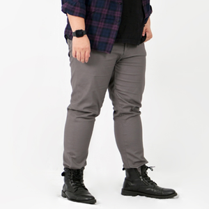 Jay hommes grande taille 100% coton Chino pantalon mode décontracté plat avant pantalon avec fermeture à glissière braguette - Product Image 2